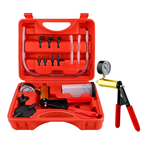 Kit Sangrador de Frenos, Furado Equipo de Purga de Frenos de Freno de probador de Bomba de vacío, Adaptador para vehículo automotriz, camión y Moto Kit Sangrador de Frenos, Furado Equipo de Purga de Frenos de Freno de probador de Bomba de vacío, Adaptador para vehículo automotriz, camión y Moto