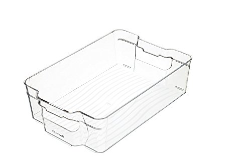 Kitchencraft mediano fridge-safe plástico cocina caja de almacenaje, 31,5 x 21 x 9 cm (12,5 "x 8.5" x 3,5 ") – transparente, 21 x 31,7 x 9 cm