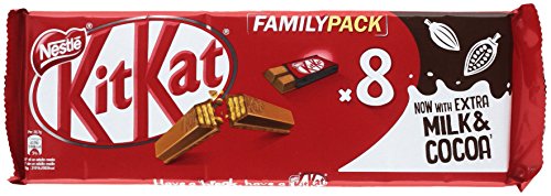 KitKat Galleta recubierta de chocolate con leche (66%) - Paquete de 8 x 20.75 gr - Total: 166 gr
