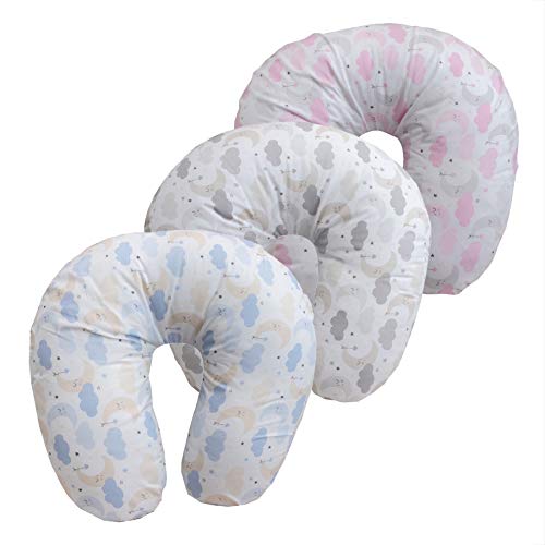 Koen Home Cojín de Lactancia Bebe Almohada Embarazo - Dormir Funda Cojines de Algodón – Almohadón Desenfundable y Lavable - Tejido Suave - Con cremallera - Funda + Relleno Microfibra - Nubes Gris Koen Home Cojín de Lactancia Bebe Almohada Embarazo - Dormir Funda Cojines de Algodón – Almohadón Desenfundable y Lavable - Tejido Suave - Con cremallera - Funda + Relleno Microfibra - Nubes Gris