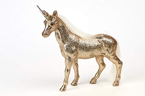 KONTARBOOR Unicornio Brillante Dorada/Oro decoración Navidad árbol/Bolas/guirnaldas