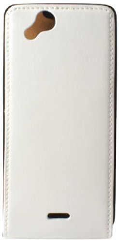 Ksix B3425FU702 - Funda de piel con tapa para Sony Ericsson Xperia Arc, blanco