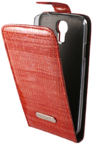 Ksix Tammyb - Funda de piel con tapa para Samsung Galaxy S4, Roja