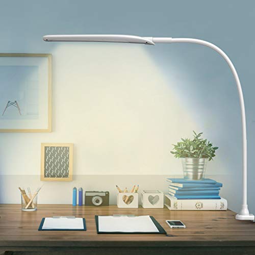 Lámpara Escritorio LED Hokone Flexo de Escritorio 9W Lámpara de Lectura 3 * 10 Modos de Brillo Lámpara de Mesa Lámpara de Oficina para Leer Studiar