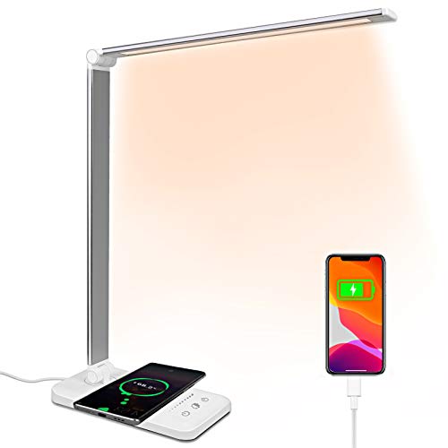 Lámpara Escritorio,Flexo Escritorio LED con carga inalámbrica,lampara tactil,lámparas de mesa,Lámpara de Oficina con 5 Modos,10 Niveles de Brillo,Función de Memoria,lámpara de mesa para Leer,Estudiar Lámpara Escritorio,Flexo Escritorio LED con carga inalámbrica,lampara tactil,lámparas de mesa,Lámpara de Oficina con 5 Modos,10 Niveles de Brillo,Función de Memoria,lámpara de mesa para Leer,Estudiar