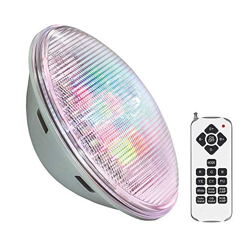 Lámpara LED PAR56 RGB para piscinas, G53, 45W, Acero Inox. Int, RGB, regulable