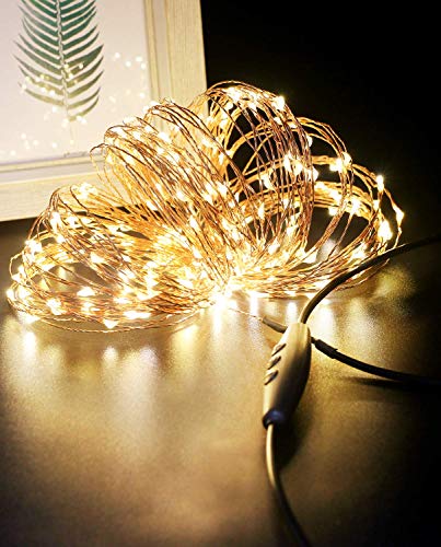 Luces Navidad USB 24M 240 LED, Litogo Regulable Guirnaldas Luces LED Decoracion Impermeable Cadena de Luces LED Decorativas para Habitacion Arbol Navidad Interior y Exterior, Boda, Fiesta, Balcón