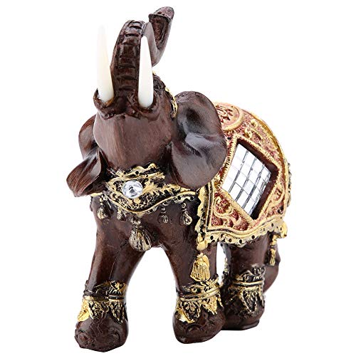 Lucky Feng Shui - Figura de elefante de grano de madera (grano de madera mediano)