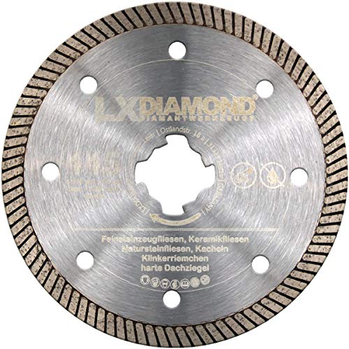 LXDIAMOND Disco de corte de diamante X-LOCK de 115 mm para gres porcelánico, azulejos, piedra natural, compatible con amoladora angular Bosch X-Lock de 115 mm