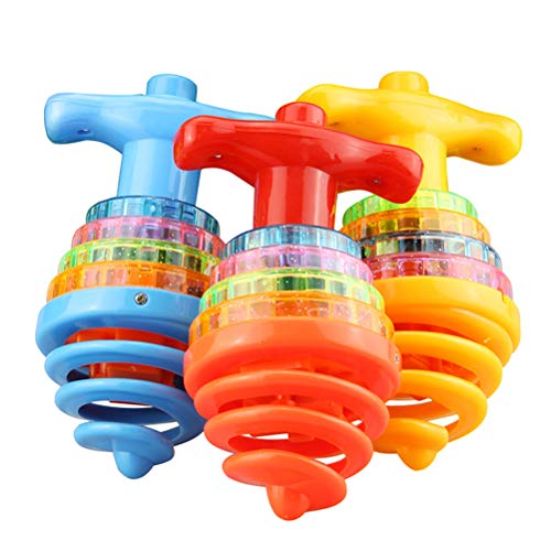 Macabolo Multicolor Gyro Spinning Top juguete flash LED luz sonido música juguete Gyro Kids regalos regalos aleatorios