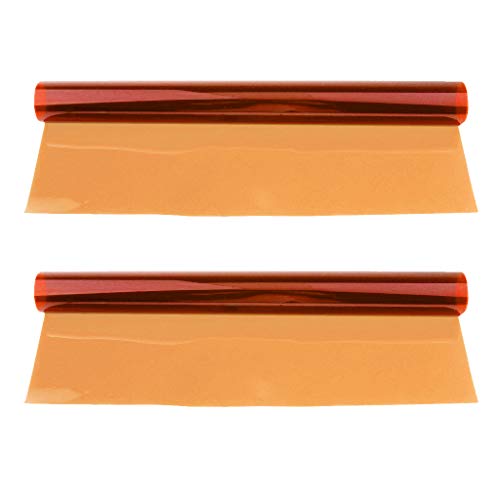 MagiDeal Filtro de Color de Geles de Papel de 40 * 50 Cm para Pelirrojo Claro Amarillo Fluorescente - Naranja