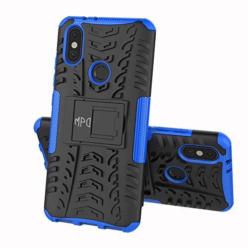 Max Power Digital Funda para Xiaomi Mi A2 con Soporte Protección 360 Grados 2 en 1 Carcasa Dura Resistente Antigolpes Heavy Duty Rugged Armor Case (Xiaomi Mi A2, Azul)