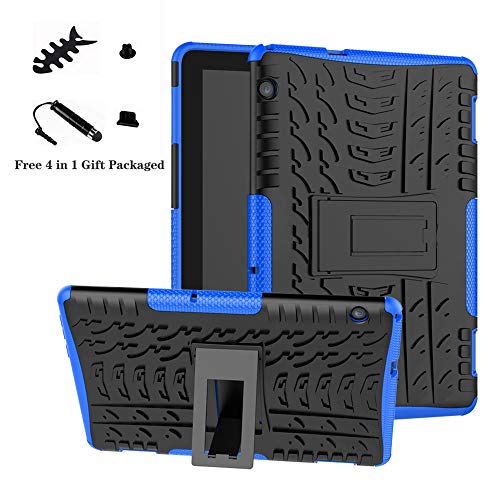 MediaPad T5 Funda,LiuShan Heavy Duty Silicona Híbrida Rugged Armor Soporte Cáscara de Cubierta Protectora de Doble Capa Caso para 10.0" Huawei MediaPad T5 10-Inch 2018 Tablet,Azul MediaPad T5 Funda,LiuShan Heavy Duty Silicona Híbrida Rugged Armor Soporte Cáscara de Cubierta Protectora de Doble Capa Caso para 10.0" Huawei MediaPad T5 10-Inch 2018 Tablet,Azul