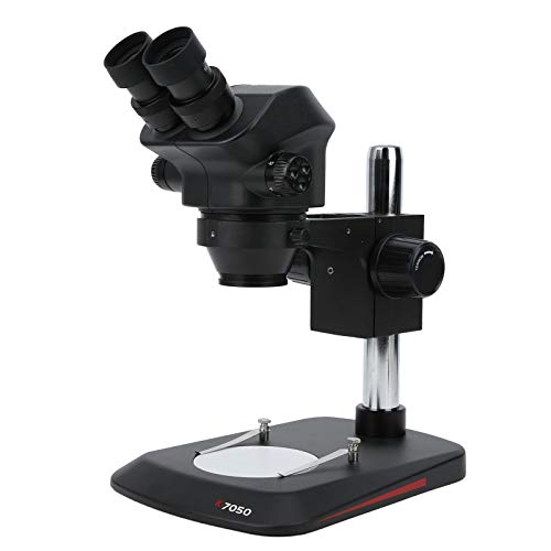 Microscopio compuesto, microscopio estéreo profesional, zoom estéreo 0,7-5 45 ° para placa PCB Identificación de gemas Componentes electrónicos Reparación de teléfonos móviles