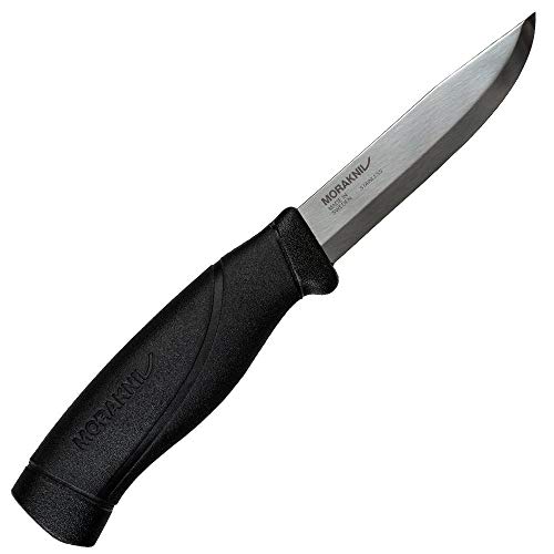 Morakniv, Schwarz Companion HeavyDuty Stainless-Navaja de Acero Inoxidable, Color Negro