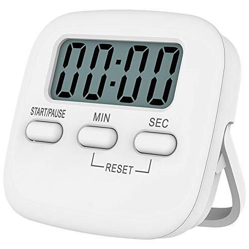 NIAGUOJI - Temporizador de cocina con pantalla LCD grande, temporizador de cocina digital con alarma fuerte (blanco) NIAGUOJI - Temporizador de cocina con pantalla LCD grande, temporizador de cocina digital con alarma fuerte (blanco)
