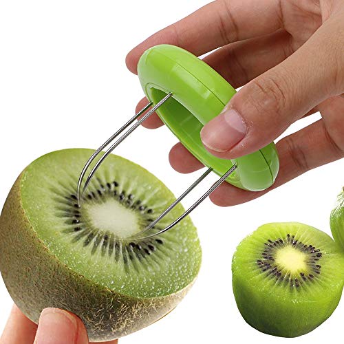 NOPNOG Kiwi Cortador cortador cortador frutas núcleos pelador herramientas color aleatorio