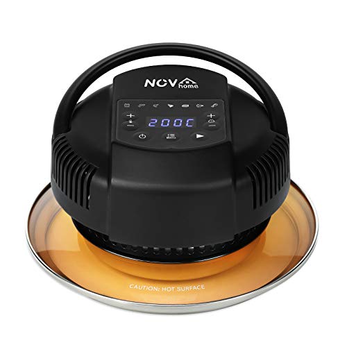 Novhome Tapa Freidora de Aire para Olla a Presión 5.6-8L 1000W Tapa para Instant Pot con 7 Programas Accesorios y Recetas Air Fryer Lid, convertir Olla a presión en Freidora