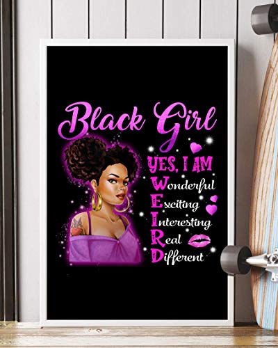 NUCOVASUTEE Black Girl Magic, Black Women Strong, Afro Girls, Afro Girls, Afro Woman, Funny dicho, Black Melanin Poster (61 x 91 cm)