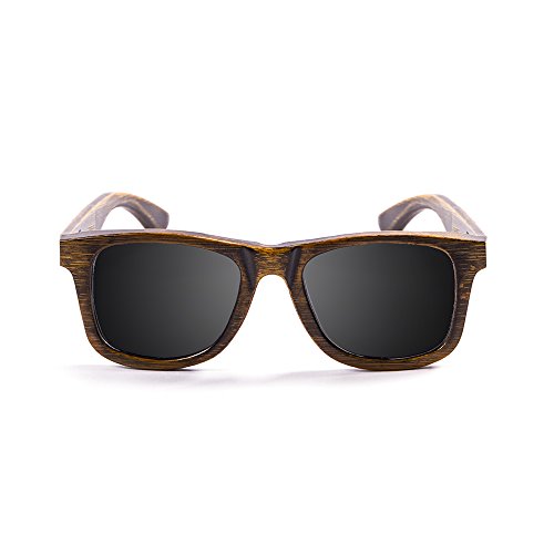 Ocean Sunglasses Wood Victoria - Gafas de Sol polarizadas de Bambú - Montura : Negro - Lentes : Ahumadas (53002.01)
