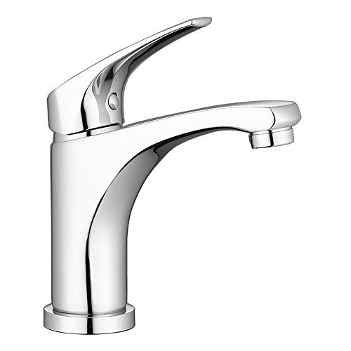 ONECE Grifo de Lavabo en Latón Anti-ruido, Grifo Monomando de Baño con Diseño Curvo, Cromo Mezclador Monomando para Lavabo ONECE Grifo de Lavabo en Latón Anti-ruido, Grifo Monomando de Baño con Diseño Curvo, Cromo Mezclador Monomando para Lavabo