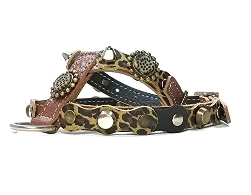 Original Arnés para Perros, Cuero Marrón, Correa Opcional, Diseño Camuflaje Verde Beige con Piedras Leopardo, Tachuelas y Pinchos, Pequeño, Chihuahua y Cachorro, XS: Cuello 14-18 cm, Pecho 28-32 cm Original Arnés para Perros, Cuero Marrón, Correa Opcional, Diseño Camuflaje Verde Beige con Piedras Leopardo, Tachuelas y Pinchos, Pequeño, Chihuahua y Cachorro, XS: Cuello 14-18 cm, Pecho 28-32 cm