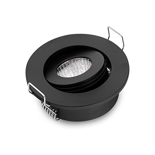 Paquete de 10 focos empotrables techo 30° giratorio LED COB punto regulable 3 Watt 300 lumens + conductor 3000 K blanco cálido