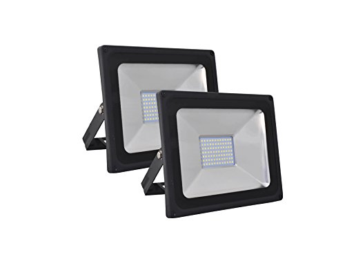 Pegaso - Lote de 2 focos LED para exteriores, IP65, 70 W, 5600 lúmenes, luz natural 4000 K