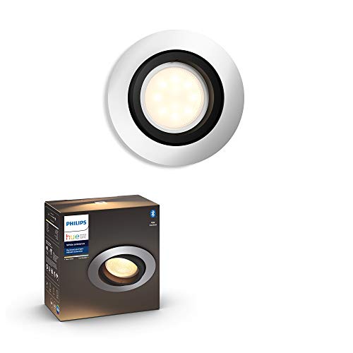Philips Hue Milliskin foco empotrable Inteligente LED en aluminio con Bluetooth, Luz Blanca de Cálida a Fría, Compatible con Alexa y Google Home Philips Hue Milliskin foco empotrable Inteligente LED en aluminio con Bluetooth, Luz Blanca de Cálida a Fría, Compatible con Alexa y Google Home