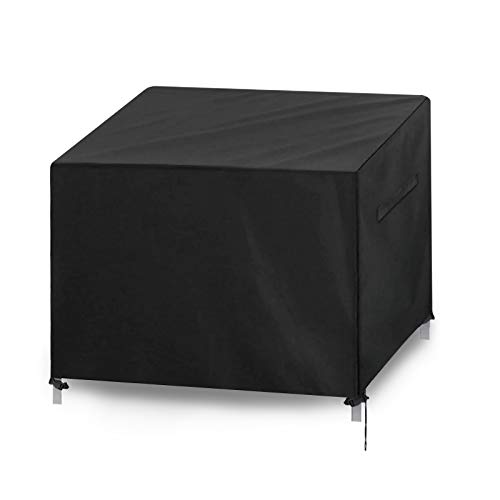 PNNP Funda Muebles Jardin Impermeable, 126x126x74cm Cuadrado Funda Mesa Jardin a Prueba de Viento Anti-UV Oxford 420D Cubierta de Muebles de Jardin Exterior para Mesa y Sillas Jardin Terraza