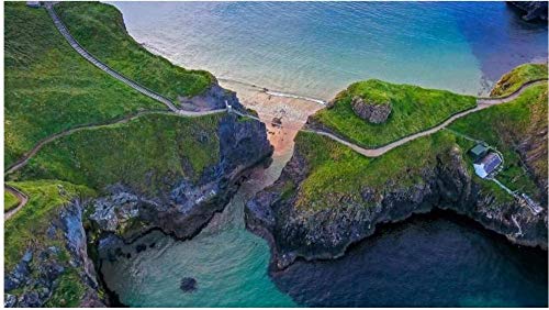 Puente De Cable Que Conecta Dos Acantilados Cerca De Ballintoy Antrim Irlanda Del Norte 5D Diamante Pintura Taladro Completo Diy Mosaico Punto Cruz Bordado Diamantes Imitación Decoración Habitaci Puente De Cable Que Conecta Dos Acantilados Cerca De Ballintoy Antrim Irlanda Del Norte 5D Diamante Pintura Taladro Completo Diy Mosaico Punto Cruz Bordado Diamantes Imitación Decoración Habitaci