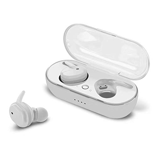 QUANXI TWS-4 Wireless Bluetooth 5.0 Headphones, IPX7 Wireless Charging Case Waterproof TWS Stereo Headphones Built-in Microphone.Wireless Sport Headphones