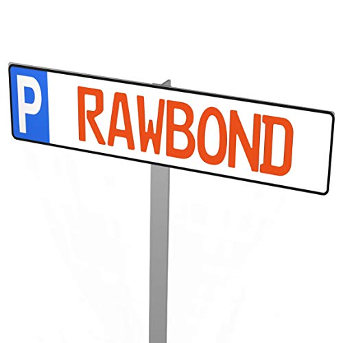 Rabwondr – Fijación para matrícula de aparcamiento privado [envío inicial] – Postes de impacto inoxidables para placas de aparcamiento – postes extra estables para carteles de aparcamiento y matrícula
