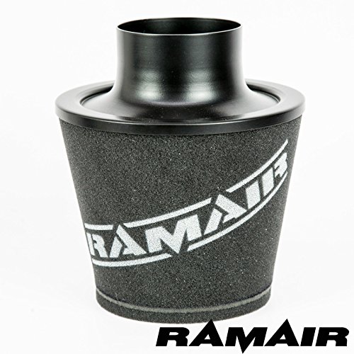 Ramair Filters JS-109-BK Filtro de aire con cuello de aleación, universal, color negro, 100 mm