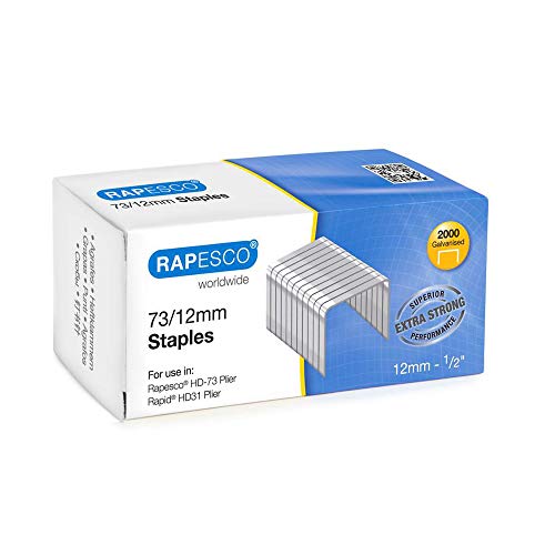 Rapesco Grapas - Caja de 2000 grapas 73/12 mm, "extra fuertes"