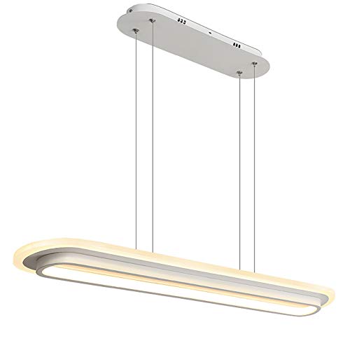 Regulable Colgante Blanca LED Luz Colgante Comedor Altura Ajustable 120CM Metal Iluminación de Interior Moderna Diseño, para Restaurante Sala de Estar 52W Blanco Cálido Lámpara L78 * W15 CM Regulable Colgante Blanca LED Luz Colgante Comedor Altura Ajustable 120CM Metal Iluminación de Interior Moderna Diseño, para Restaurante Sala de Estar 52W Blanco Cálido Lámpara L78 * W15 CM