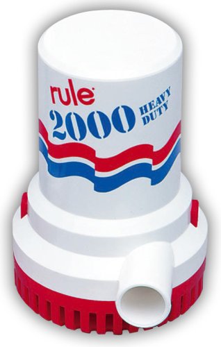 Rule 29-10 Heavy Duty Bombas de achique Sumergible, 12v, 2.000 g/h, 7.560 l/h, 28 mm, Unisex, Blanco, Talla Única