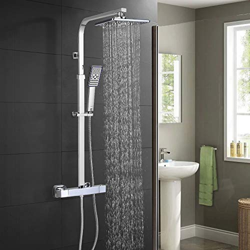 Set Ducha Termostatico, Set Ducha Lluvia, Conjunto Ducha Anti-escaldado VENTCY, Set Ducha Ajustable Columna de Ducha Acero Inoxidable con Grifo de ducha, Rociador ducha efecto lluvia, ducha de mano Set Ducha Termostatico, Set Ducha Lluvia, Conjunto Ducha Anti-escaldado VENTCY, Set Ducha Ajustable Columna de Ducha Acero Inoxidable con Grifo de ducha, Rociador ducha efecto lluvia, ducha de mano