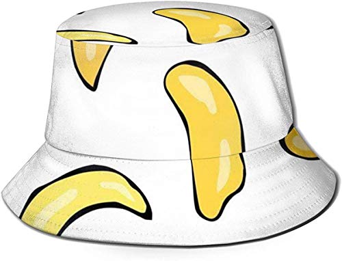 Sombreros de Cubo Transpirables con Parte Superior Plana Unisex Papas Fritas Sombrero de Cubo Verano Sombrero de Pescador-Papas Fritas-Talla única