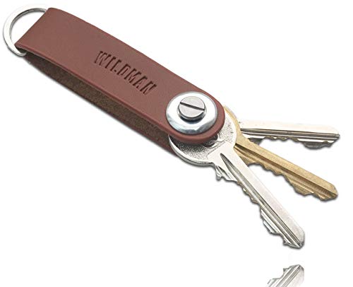 Soporte para llaves de cuero extensible de Wildman | Mantiene las llaves ordenadas con funda de cuero | Organizador de la tapa dominante | Gadget clave | Tiene 7 teclas