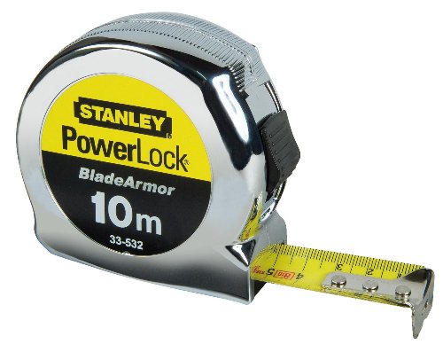 Stanley 0-33-532 Flexómetro Powerlock Blade Armor, 10 m x 25 mm, 10mm