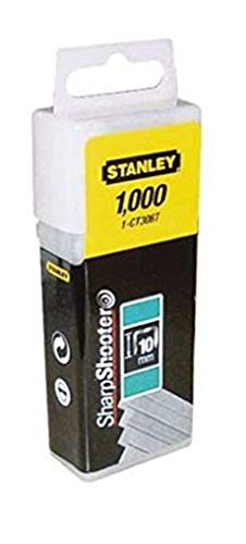 STANLEY Grapa Tipo 300-12mm-1000u. (para Grapadora 6-CT10X) 1-CT308T, 12mm, Set de 1000 Piezas