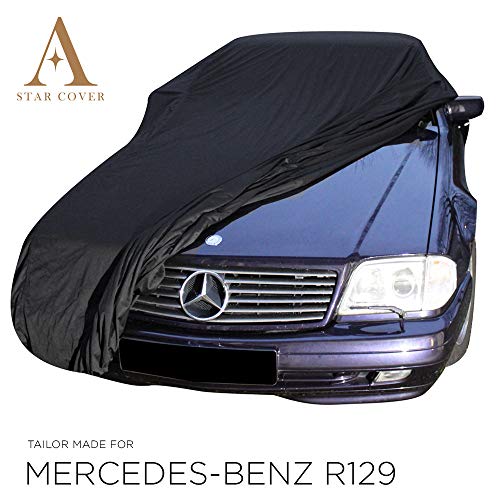 Star Cover Funda DE Exterior Mercedes-Benz SL-Class (R129) | Negro Cubierta DE Coche Exterior | Cubierta Auto | 100% Impermeable Y Transpirable | Entrega RÁPIDA