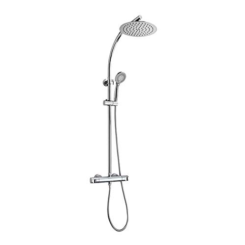 Strohm TEKA - Columna de ducha con grifo Dual Control MANACOR, SafeTouch, barra ajustable y anti-twist.