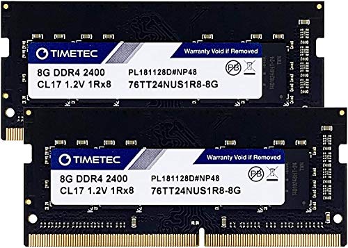 Timetec Hynix IC DDR4 2400MHz PC4-19200 Unbuffered Non-ECC 1.2V CL16 1Rx8 Single Rank 260 Pin SODIMM Laptop Notebook Computer Memory RAM Module Upgrade16GB (2x 8GB)