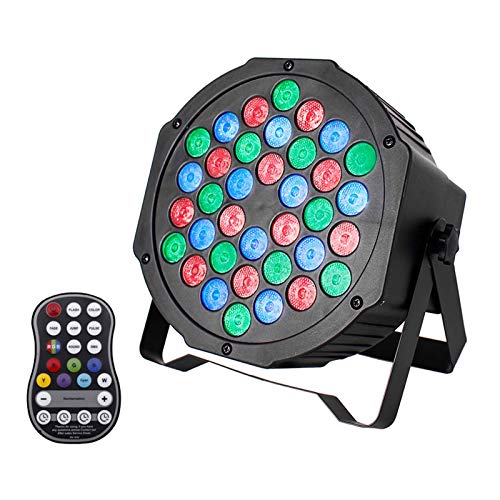 UKing RGB Foco LED Recargable 36leds DMX Luces de Escenarios con Control Remoto Funcional 7 modos de Iluminación de Escenario para DJ Discoteca Boda Party