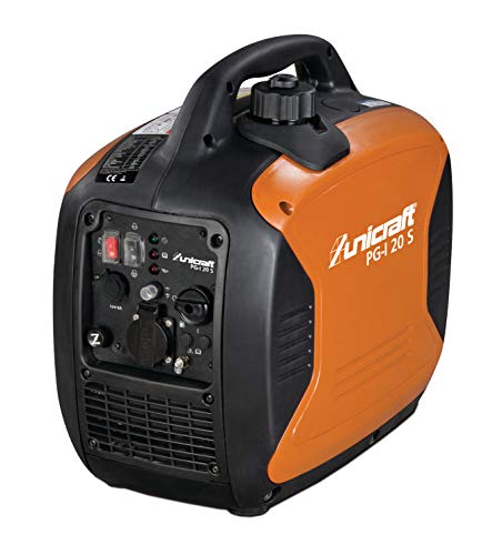 Unicraft Generador de corriente inverter PG-I 20 S (tiempo de funcionamiento de hasta 6,8 horas, protección contra sobrecarga, para casa, camping, etc.), 6706200
