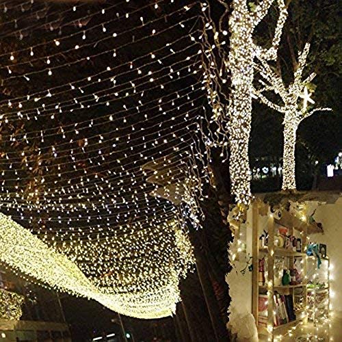 Uping Cadena de Luces, Guirnalda Luminosa 300 LED, 8 Modos de Luz con Conector, para Jardines, Casas, Boda, Navidad (Blanco Cálido) Uping Cadena de Luces, Guirnalda Luminosa 300 LED, 8 Modos de Luz con Conector, para Jardines, Casas, Boda, Navidad (Blanco Cálido)