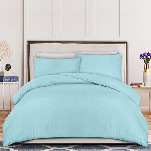 Utopia Bedding Juego de Funda de Edredón - Microfibra Funda de Nórdico y Fundas de Almohada - (Cama 105-200x200cm + 2 x Fundas 50x75cm, Azul Agua) Utopia Bedding Juego de Funda de Edredón - Microfibra Funda de Nórdico y Fundas de Almohada - (Cama 105-200x200cm + 2 x Fundas 50x75cm, Azul Agua)
