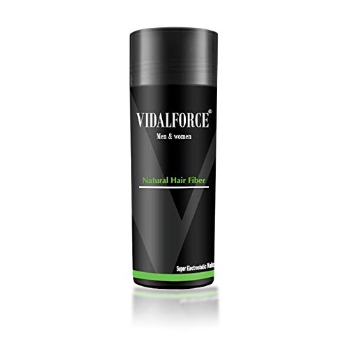 VidalForce, | Fibras capilares 100% de origen Vegetal | Polvos pelo hombre y mujer - Fibra capilar Negro (27,5 gr)